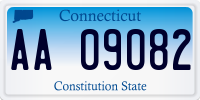 CT license plate AA09082