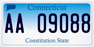 CT license plate AA09088