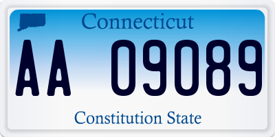 CT license plate AA09089