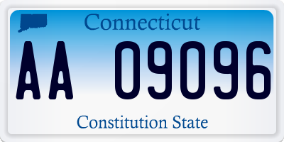 CT license plate AA09096