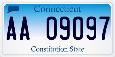 CT license plate AA09097