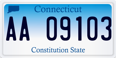 CT license plate AA09103