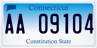 CT license plate AA09104