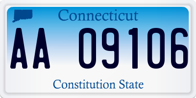 CT license plate AA09106