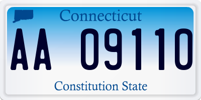 CT license plate AA09110