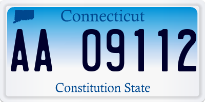 CT license plate AA09112