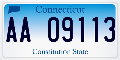 CT license plate AA09113