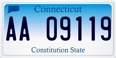 CT license plate AA09119