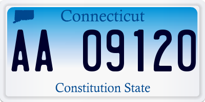 CT license plate AA09120