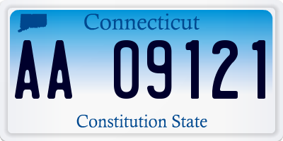 CT license plate AA09121