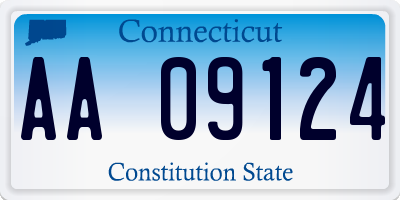 CT license plate AA09124