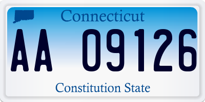 CT license plate AA09126