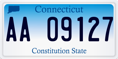 CT license plate AA09127