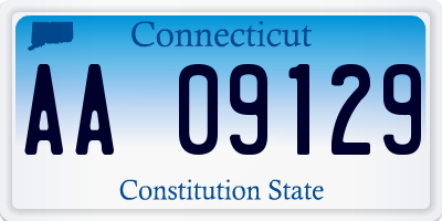 CT license plate AA09129