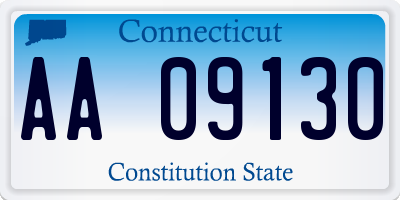 CT license plate AA09130