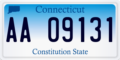 CT license plate AA09131