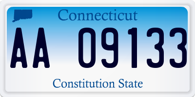 CT license plate AA09133