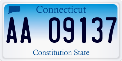 CT license plate AA09137