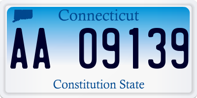 CT license plate AA09139