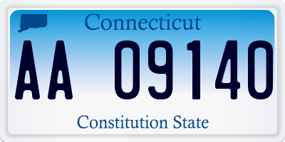 CT license plate AA09140