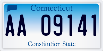 CT license plate AA09141