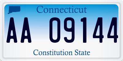 CT license plate AA09144