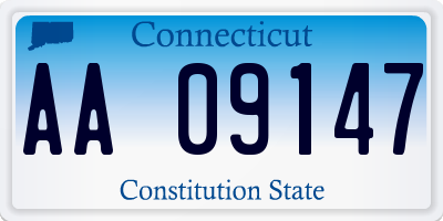 CT license plate AA09147