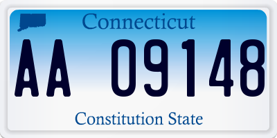 CT license plate AA09148