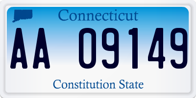 CT license plate AA09149