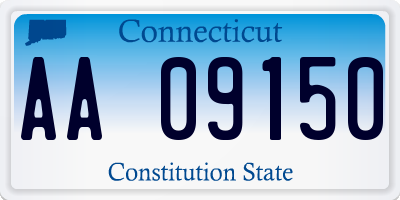 CT license plate AA09150