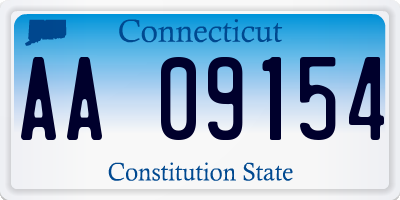 CT license plate AA09154