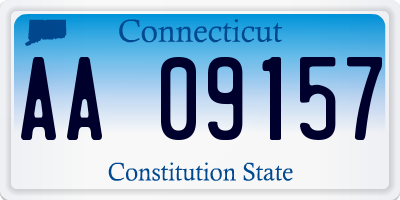 CT license plate AA09157