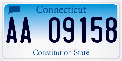 CT license plate AA09158
