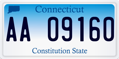 CT license plate AA09160