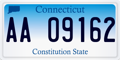 CT license plate AA09162