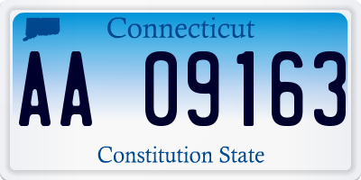 CT license plate AA09163