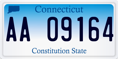 CT license plate AA09164