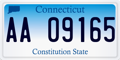 CT license plate AA09165