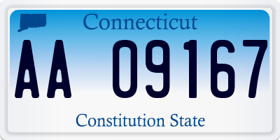 CT license plate AA09167