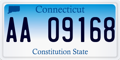 CT license plate AA09168