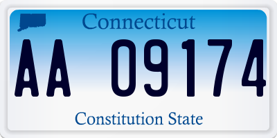 CT license plate AA09174