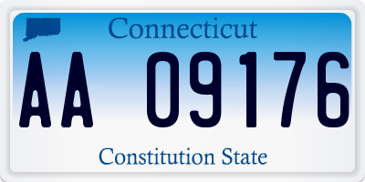 CT license plate AA09176