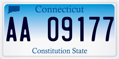 CT license plate AA09177