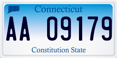 CT license plate AA09179