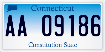 CT license plate AA09186