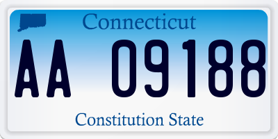 CT license plate AA09188