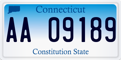 CT license plate AA09189