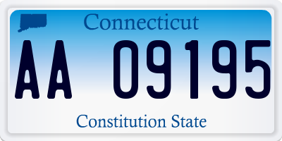 CT license plate AA09195