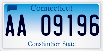 CT license plate AA09196