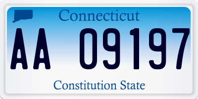 CT license plate AA09197